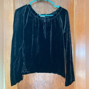 90s Black Velvet Boatneck Top 🖤✨🖤✨